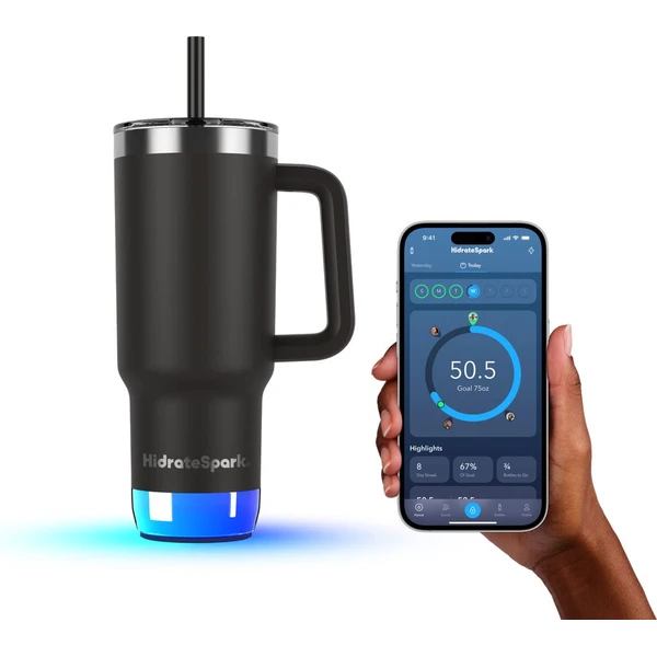 HidrateSpark PRO 2 Tumbler chytrý hrnek, 887 ml černý - Chytré láhve - Obrázek 4W2H000K01