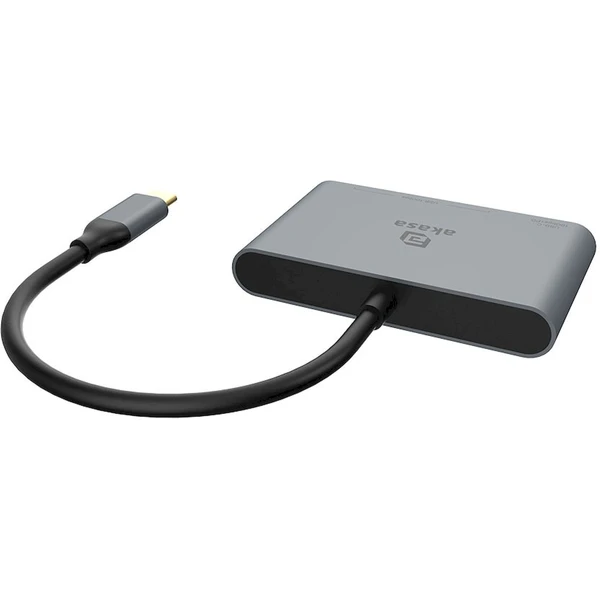 AKASA USB-C Hub 4v1 antracitový - USB huby - Obrázek 4WGK000K01