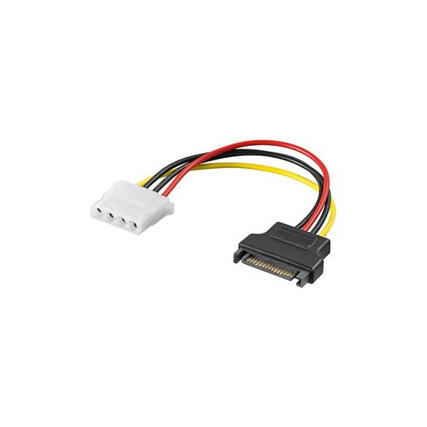 PremiumCord Napájecí redukce SATA male - Molex 5.25"  Female 17cm