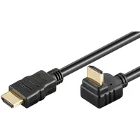 PremiumCord HDMI 1.4/HDMI 1.4 kabel s ethernetem zahnutý konektor 270° 4K 5m černý - Kabely a redukce