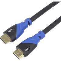 PremiumCord HDMI 2.0b/HDMI 2.0b kabel s ethernetem 4K 0,5m černo-modrý - Kabely a redukce