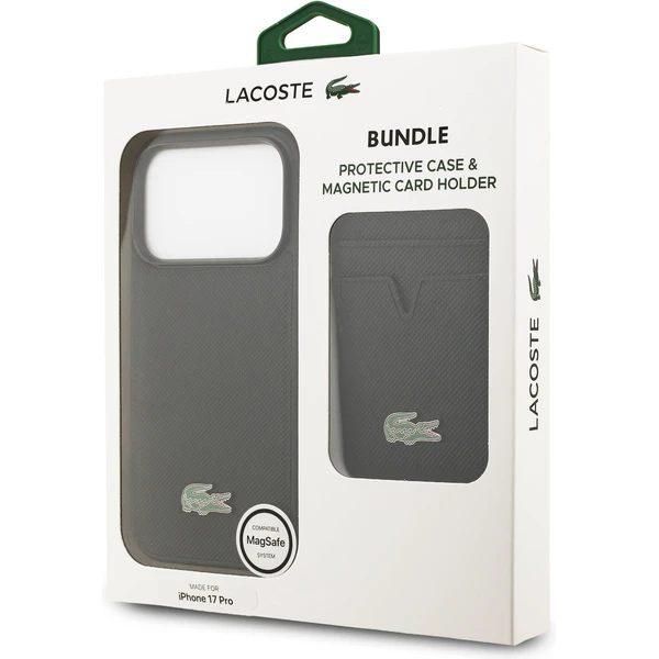 Lacoste Iconic Petit Pique MagSafe kryt + peněženka iPhone 17 Pro černý - Pouzdra - Obrázek 4a21620182834c6f9c05f47fb169ae6c