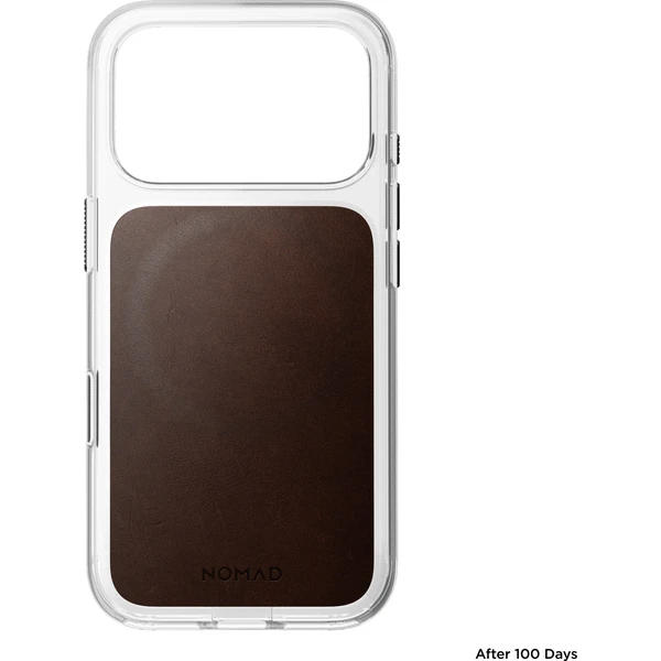 Nomad Clear Leather (Horween) MagSafe kryt iPhone 18 Pro Rustic Brown - Pouzdra - Obrázek 4a2e6ad3ffce48ad8a74be68b507372b