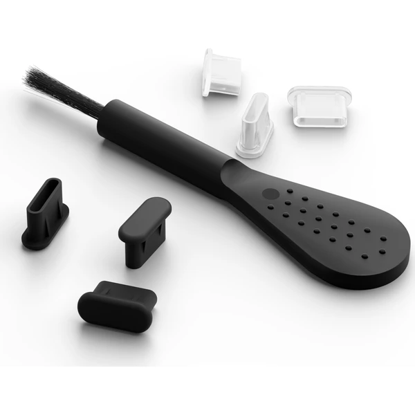 Mobile Origin USB-C Dust Plug & Cleaning Brush sada ochranných kryt a štětečku černá/čirá - Čistící sady - Obrázek 4a40b68c46774eb2bc2f7f6a68dd5f2f