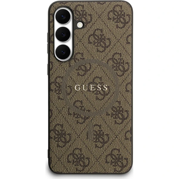 Guess PU Leather 4G Colored Ring MagSafe Zadní Kryt pro Samsung Galaxy S25 FE hnědý - Pouzdra - Obrázek 4a8d2b890966463abd9b56e21f4dab8e