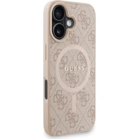 Guess PU Leather 4G Colored Ring Strap MagSafe kryt iPhone 16 růžový - Pouzdra