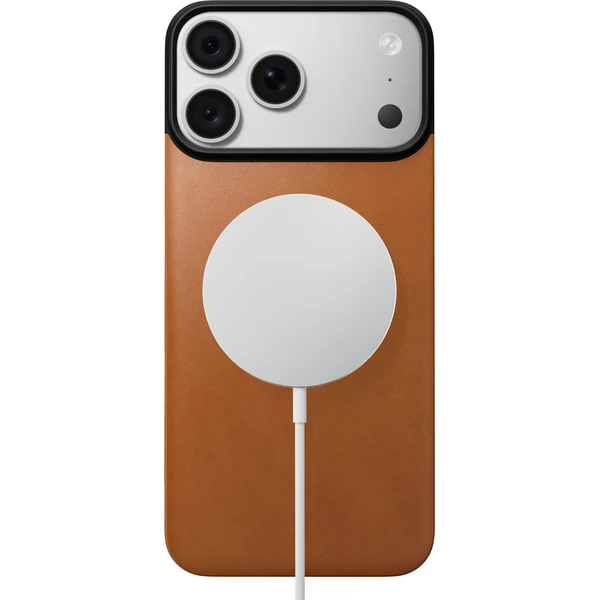 Nomad Magnetic Leather Back (Horween) MagSafe kožený kryt iPhone 17 Pro Max/18 Pro Max Saddle - Pouzdra - Obrázek 4ac7f7994198415d857ad53064fab73e