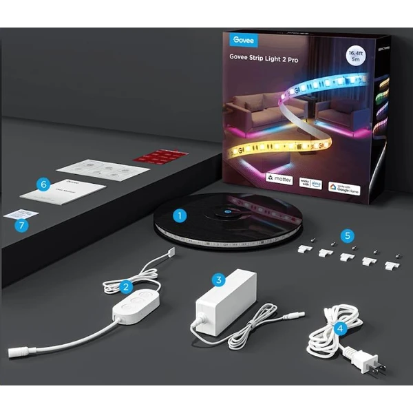 Govee Strip Light 2 Pro RGBICWW Matter LED pásek, 5m - Chytrá osvětlení - Obrázek 4b0a1a4b81894da09557dbfe5a3a5161