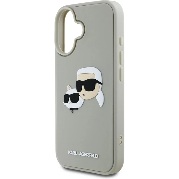 Karl Lagerfeld 3D Rubber Double Heads kryt iPhone 16 béžový - Pouzdra - Obrázek 4b2eccfe76ea448fb3c7d48fd955aaa7