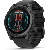 Garmin Fenix E 47 mm šedá ocel/černý silikonový řemínek - Chytré hodinky