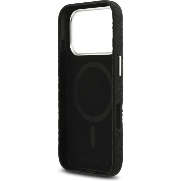 Karl Lagerfeld Grained PU Repeated Logo MagSafe kryt iPhone 17 Pro černý - Pouzdra - Obrázek 4b7c319ef4b7498e92d933c65396f37e