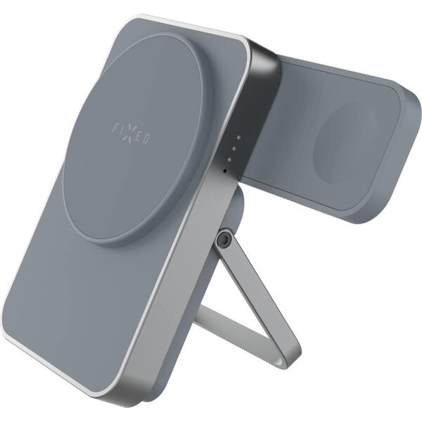 FIXED MagZen 5 Stand MagSafe powerbanka 5000 mAh se stojánkem (20W) šedá