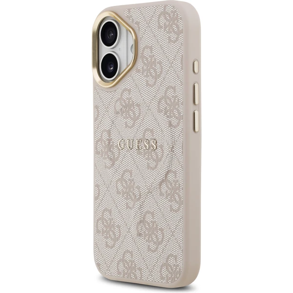 Guess PU Leather 4G Gold Frame MagSafe kryt iPhone 17 růžový - Pouzdra - Obrázek 4bca4643d4144af79c9d4f1b83b0fb01