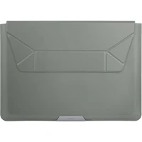 UNIQ Oslo pouzdro se stojánkem pro 14" notebook šedo zelené - Pouzdra