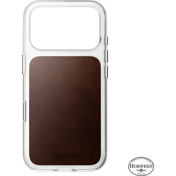 Nomad Clear Leather (Horween) MagSafe kryt iPhone 18 Pro Rustic Brown - Pouzdra - Obrázek 4c582b9a986e4f0d88f1266ba9c4384f