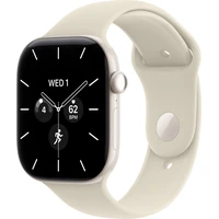 Apple Watch Series 12 Cellular (42mm) Perlově bílá keramika s pískovým sportovním řemínkem S/M - Chytré hodinky