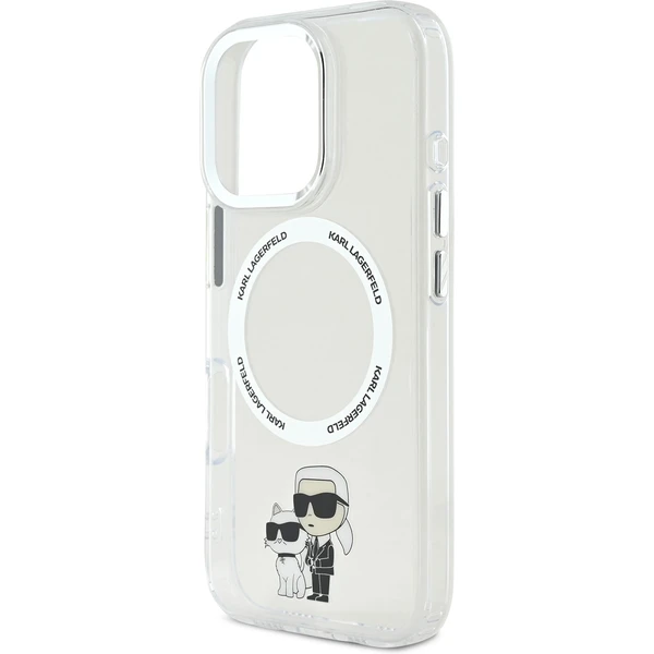 Karl Lagerfeld IML Karl and Choupette MagSafe kryt pro iPhone 16 Pro Max čirý - Pouzdra - Obrázek 4c7a997197dc43cd83659e45233491b8