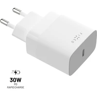 FIXED USB-C PD síťová nabíječka, 30W, bílá - Nabíječky