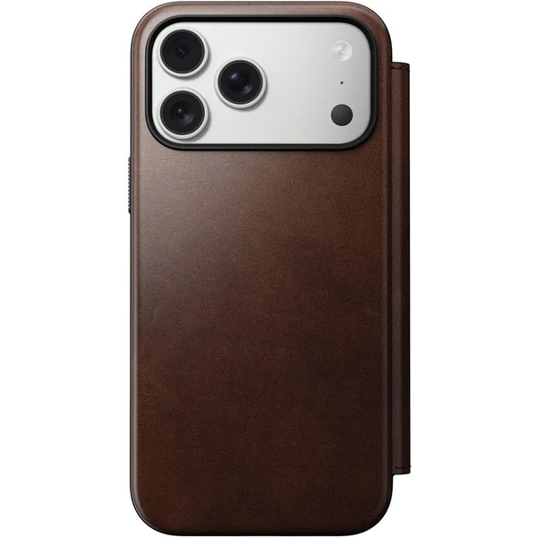 Nomad Modern Leather Folio (Horween) MagSafe kožené pouzdro iPhone 17 Pro Max Rustic Brown - Pouzdra - Obrázek 4ccdd50c0b6f43ad8dc18447daf3adde
