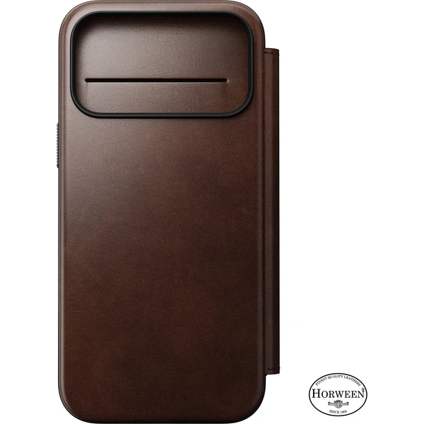 Nomad Modern Leather Folio (Horween) MagSafe kožené pouzdro iPhone 18 Pro Max Rustic Brown - Pouzdra - Obrázek 4ced7fc04de04b1ca9f9ec7135331eae