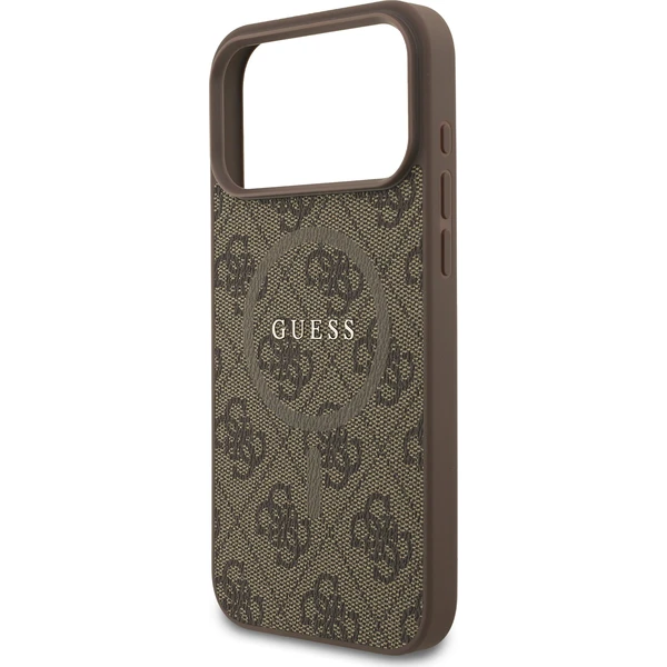 Guess PU Leather 4G Colored Ring MagSafe Zadní Kryt pro iPhone 17 Pro Max hnědý - Pouzdra - Obrázek 4cf31d741992426fae5cb902dbccd48a