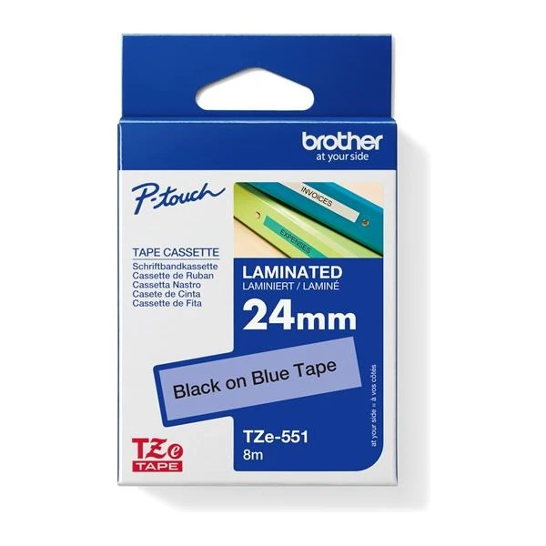 Brother TZe-551 páska černá na modrém 24 mm - Pásky pro štítkovače - Obrázek 4d018717c1144631942e4c6777f06fe8
