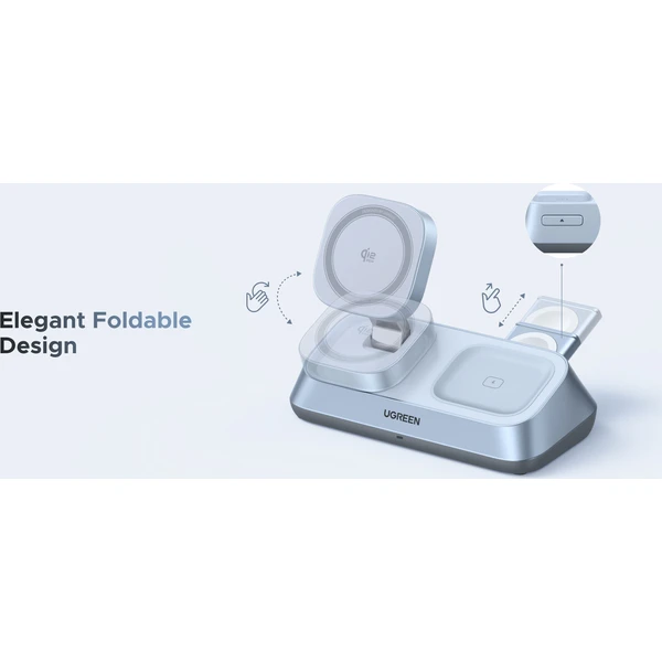 UGREEN Magflow MagSafe/Qi2.2 3v1 nabíječka (25W) světle modrá - Nabíječky - Obrázek 4d203e5c4776491683c7aafa0999f1ef