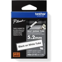 Brother HSE211E smršťovací bužírka černá na bílém 5,8 mm - Pásky pro štítkovače