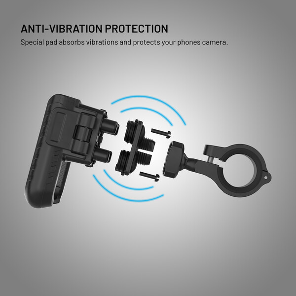 FIXED Bikee Anti-Shock univerzální držák na motorku a kolo černý - Držáky - Obrázek 4d400a3b98f9474f921c01151628cee2