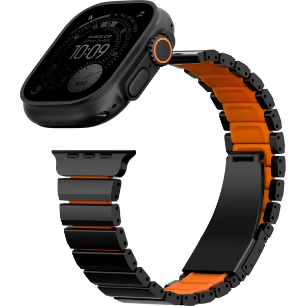UNIQ Strova Flex titanový řemínek pro Apple Watch 49/46/45/44mm Titanium Silver/Lime Green - Řemínky - Obrázek 4d5ffdde8c634357b3dd20b131868df7