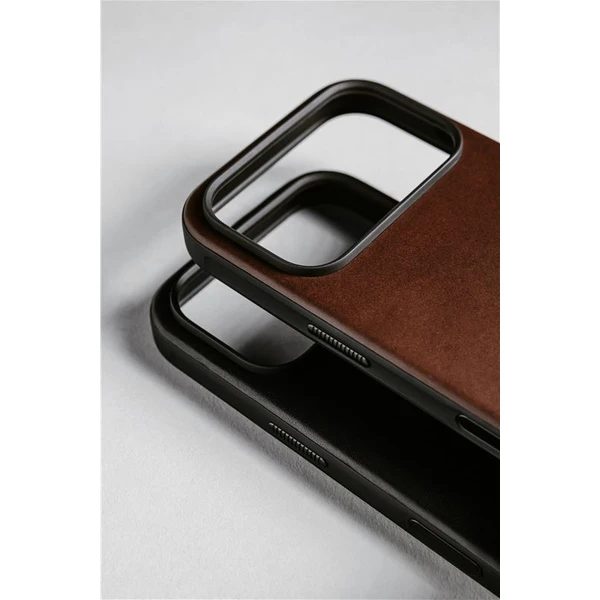 Nomad Modern Leather Case (Horween) MagSafe kožený kryt iPhone 17 Pro Max Rustic Brown - Pouzdra - Obrázek 4d7151772a4a40e9a5b88b04c17cddec