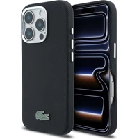 Lacoste PVC Iconic Petit Pique Metal Logo MagSafe kryt iPhone 16 Pro Max černý - Pouzdra