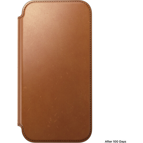 Nomad Modern Leather Folio (Horween) MagSafe kožené pouzdro iPhone 18 Pro Max Saddle - Pouzdra - Obrázek 4d7cf91ef1354f2c83c3393d93a80510