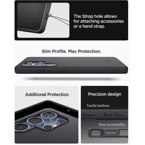 Spigen Silicone Fit MagSafe kryt Samsung Galaxy S25 Ultra černý - Pouzdra - Obrázek 4d7fab278c0a40beaf063be20213edca