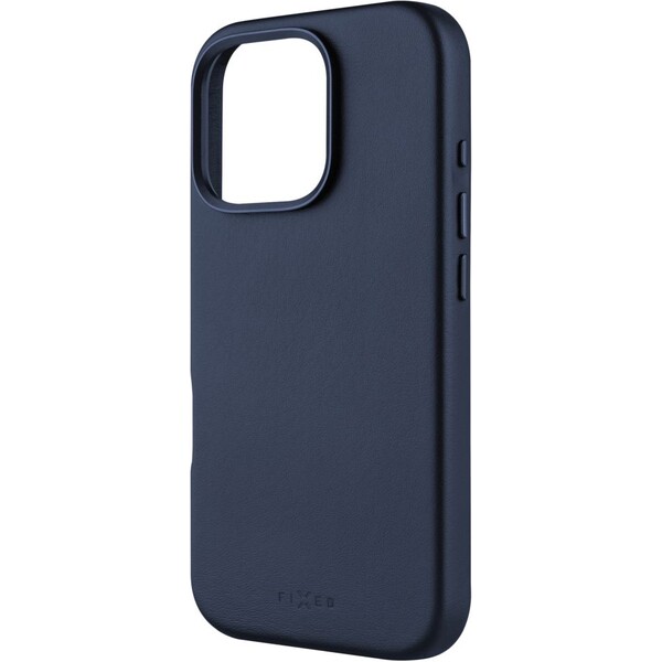 FIXED MagLeather kožený kryt s MagSafe Apple iPhone 16 Pro modrý