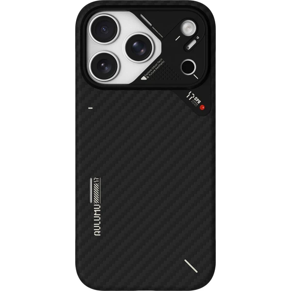 Aulumu A17 Aramid Fiber MagSafe kryt iPhone 17 Pro Black - Pouzdra - Obrázek 4d8d246c3d2c441f9990a3513706747a