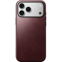 Nomad Modern Leather (Horween) MagSafe kožený kryt iPhone 17 Pro Max/18 Pro Max Burgundy - Pouzdra