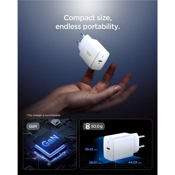 Spigen Essential 20W USB-C nabíječka (EE201EU) bílá - Nabíječky - Obrázek 4dcbf4f95c6c4f19b1f479950ae9c171