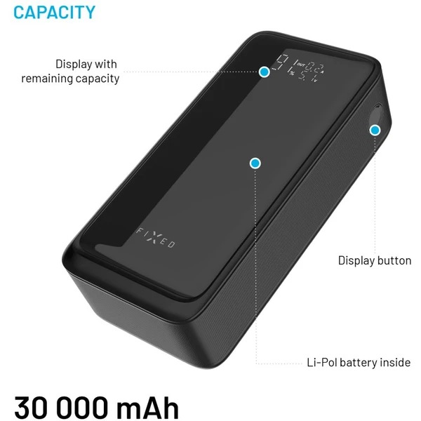 FIXED Zen2 30 Plus powerbanka s LCD displejem a PD 65W, 30 000 mAh, černá - Powerbanky - Obrázek 4de5acc0e4f44362b57c33c9a27a8734