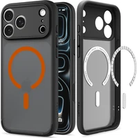 Spigen Ultra Hybrid MagSafe kryt iPhone 18 Pro Max/17 Pro Max frost black orange - Pouzdra