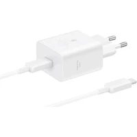 Samsung USB-C 45W nabíječka (EP-T4511XWEGEU) + USB-C kabel bílá - Nabíječky