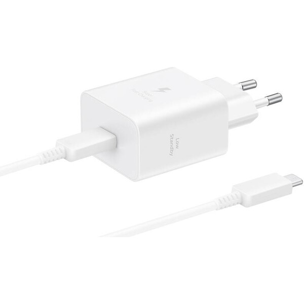 Samsung  USB-C 45W nabíječka (EP-T4511XWEGEU) + USB-C kabel bílá
