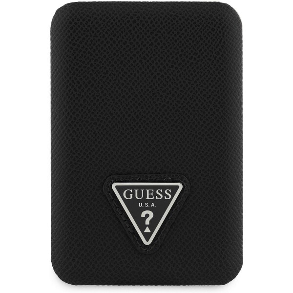 Guess PU Grained Triangle Logo MagSafe powerbanka 5000mAh černá