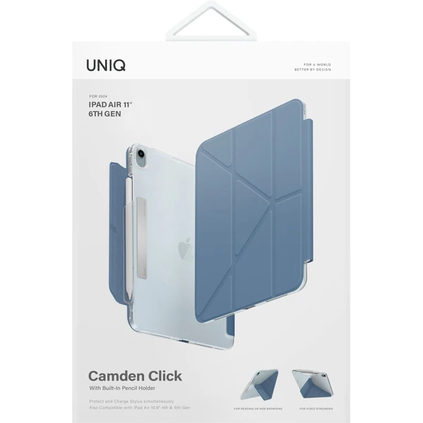 UNIQ Camden Click pouzdro iPad Air 10.9" (2022/20)/Air 11" (2026/25/24) modré - Pouzdra - Obrázek 4e6a50b486654d12af36533ac801e8b1