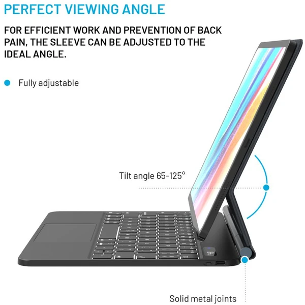 FIXED Typee pouzdro s bezdrátovou klávesnicí iPad Pro 11" (18-22)/iPad Air 11" (20-26), EN, černá - Pouzdra s klávesnicí - Obrázek 4e77d19dd46648ce9a00dcd93e65d1a3