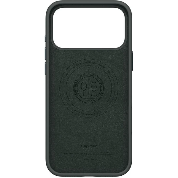 Spigen Silicone Fit MagSafe kryt iPhone 17 Pro Max abyss green - Pouzdra - Obrázek 4e7ee1bfee2c4f138c121332b83bcc08