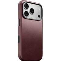 Nomad Traditional Leather (Horween) MagSafe kožený kryt iPhone 17 Pro/18 Pro Burgundy - Pouzdra