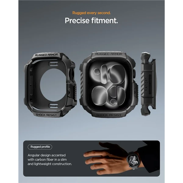 Spigen Rugged Armor 2 pouzdro Apple Watch 11 (46mm) matte black - Pouzdra - Obrázek 4eb333519b364485a8194acb8a0e3dc4
