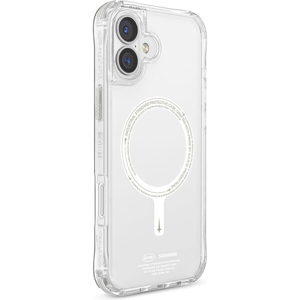 SKINARMA Saido Niteglow Mag-Charge kryt iPhone 16 čirý