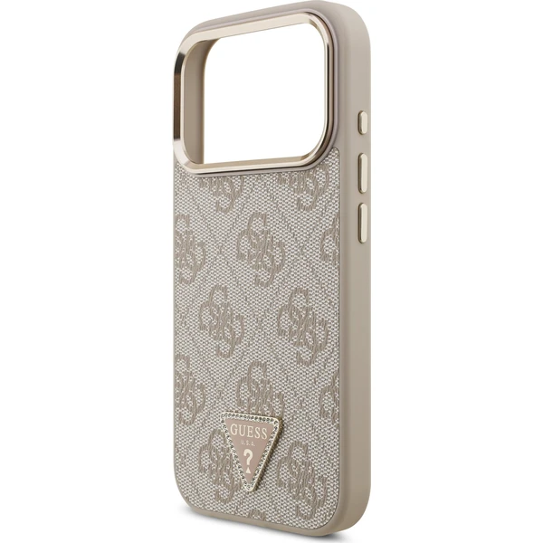 Guess PU Leather 4G Strass Triangle Logo Gold Frame MagSafe kryt iPhone 18 Pro růžový - Pouzdra - Obrázek 4eccb30f2c444f6ca06b349b859eff6c